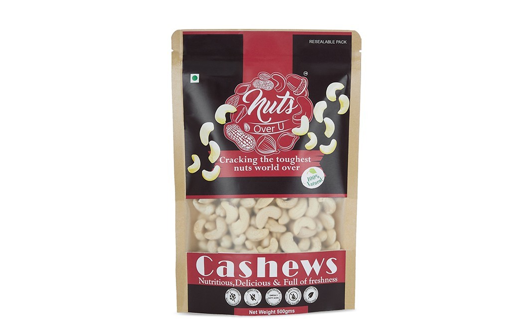 Nuts Over U Cashews    Pack  500 grams